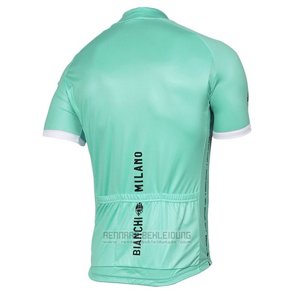 2017 Fahrradbekleidung Bianchi Milano Pride Grun Trikot Kurzarm und Tragerhose