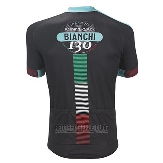 2017 Fahrradbekleidung Bianchi Shwarz Trikot Kurzarm und Tragerhose