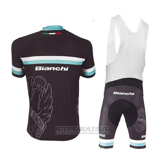 2017 Fahrradbekleidung Bianchi Wei und Hellblau Trikot Kurzarm und Tragerhose - zum Schließen ins Bild klicken