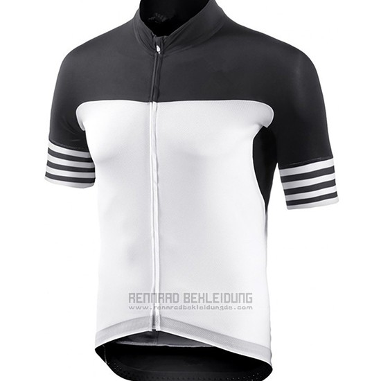 2018 Fahrradbekleidung Bianchi Shwarz und Wei Trikot Kurzarm und Tragerhose