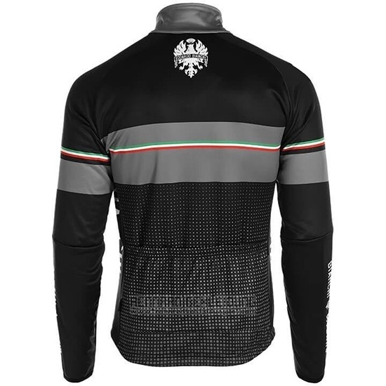 2019 Fahrradbekleidung Bianchi Milano Xd Shwarz Grau Trikot Langarm und Tragerhose