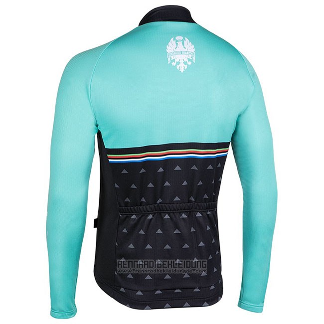 Fahrradbekleidung Bianchi Milano Nalles Hellblau Shwarz Trikot Langarm und Tragerhose - zum Schließen ins Bild klicken