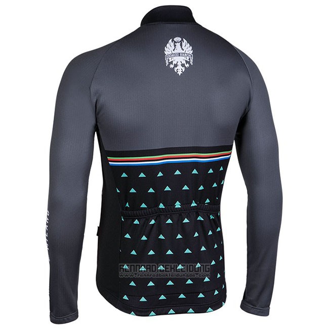 Fahrradbekleidung Bianchi Milano Nalles Shwarz Trikot Langarm und Tragerhose