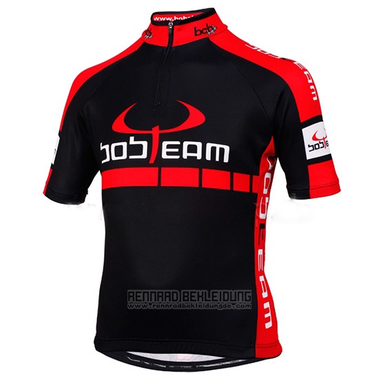 2015 Fahrradbekleidung Bobteam Shwarz Trikot Kurzarm und Tragerhose