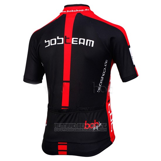 2015 Fahrradbekleidung Bobteam Shwarz Trikot Kurzarm und Tragerhose