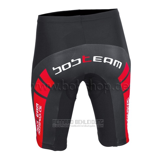 2015 Fahrradbekleidung Bobteam Shwarz Trikot Kurzarm und Tragerhose