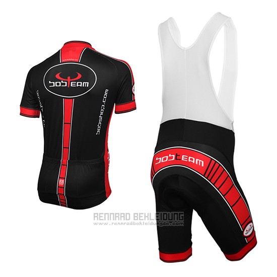 2016 Fahrradbekleidung Bobteam Shwarz Trikot Kurzarm und Tragerhose