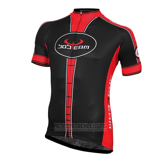 2016 Fahrradbekleidung Bobteam Shwarz Trikot Kurzarm und Tragerhose