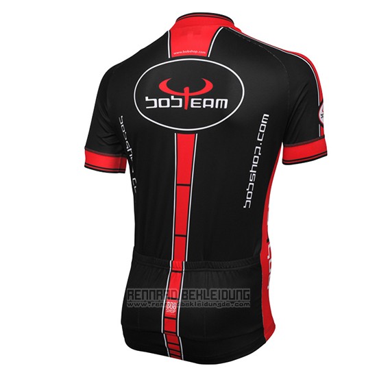 2016 Fahrradbekleidung Bobteam Shwarz Trikot Kurzarm und Tragerhose