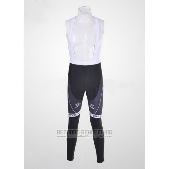 2010 Fahrradbekleidung Castelli Cervelo Wei und Shwarz Trikot Langarm und Tragerhose