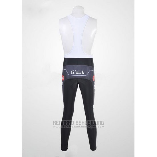 2010 Fahrradbekleidung Castelli Cervelo Wei und Shwarz Trikot Langarm und Tragerhose