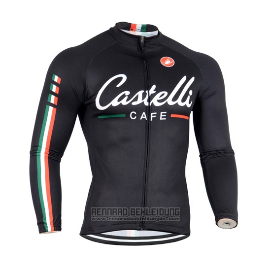 2014 Fahrradbekleidung Castelli Shwarz Trikot Langarm und Tragerhose