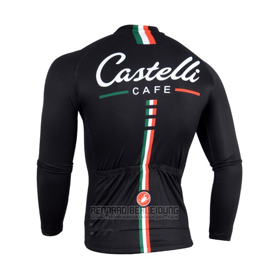 2014 Fahrradbekleidung Castelli Shwarz Trikot Langarm und Tragerhose