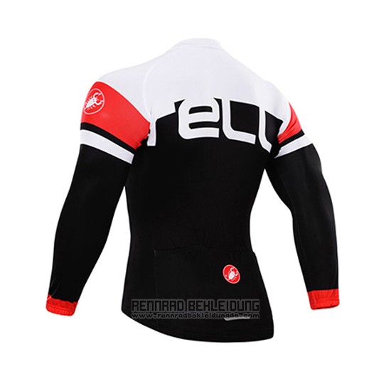 2015 Fahrradbekleidung Castelli Tief Wei und Shwarz Trikot Langarm und Tragerhose