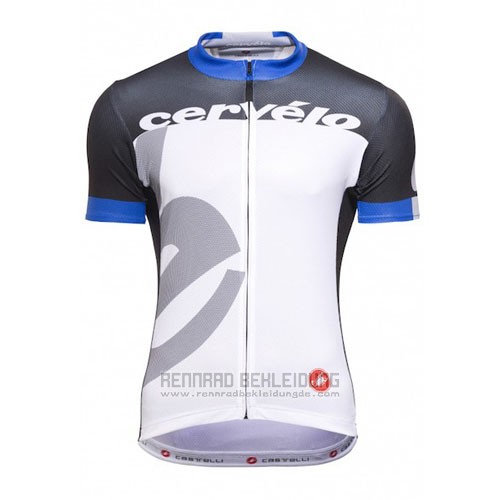 2016 Fahrradbekleidung Castelli Cervelo und Wei und Blau Trikot Kurzarm und Tragerhose