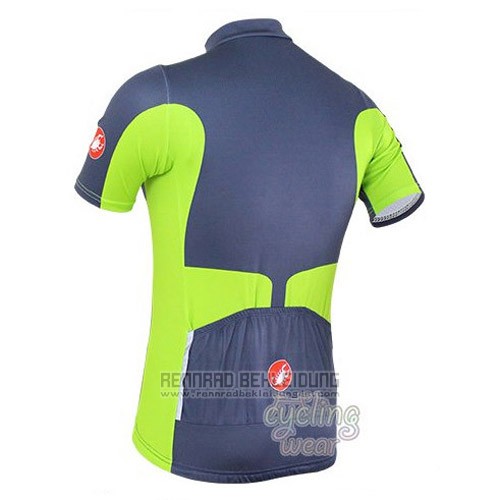 2016 Fahrradbekleidung Castelli Grau und Grun Trikot Kurzarm und Tragerhose