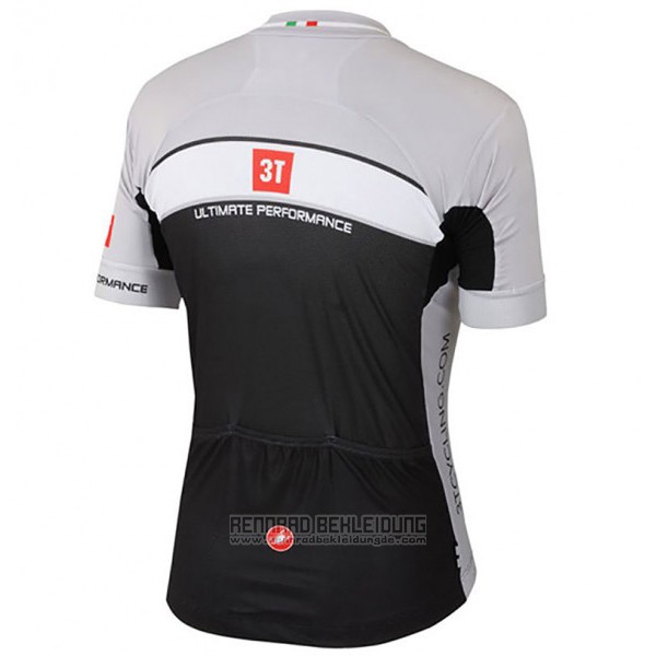 2017 Fahrradbekleidung Castelli 3t Grau und Shwarz Trikot Kurzarm und Tragerhose