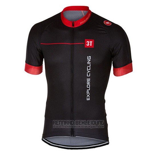 2017 Fahrradbekleidung Castelli Hell Shwarz und Rot Trikot Kurzarm und Tragerhose