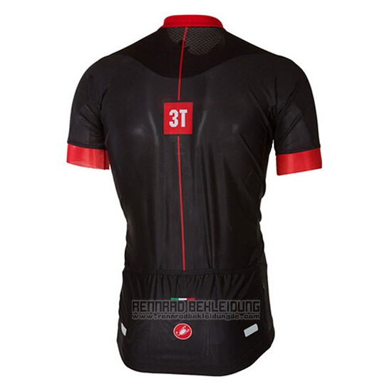 2017 Fahrradbekleidung Castelli Hell Shwarz und Rot Trikot Kurzarm und Tragerhose