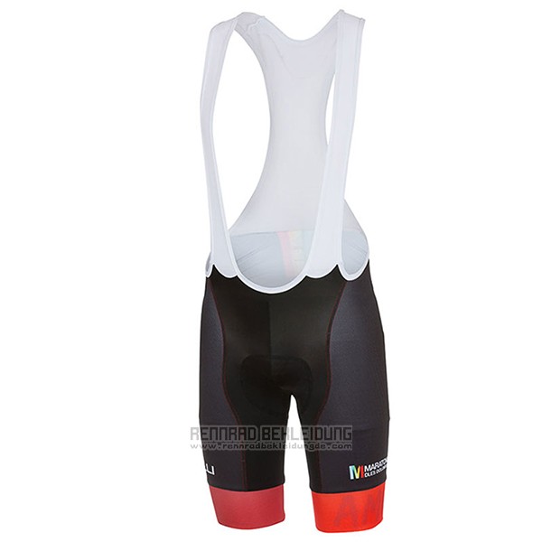 2017 Fahrradbekleidung Castelli Maratone Rot Trikot Kurzarm und Tragerhose