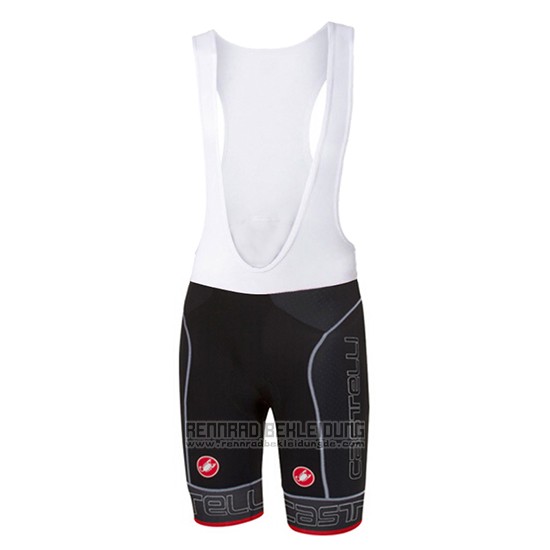 2017 Fahrradbekleidung Castelli Shwarz Trikot Kurzarm und Tragerhose