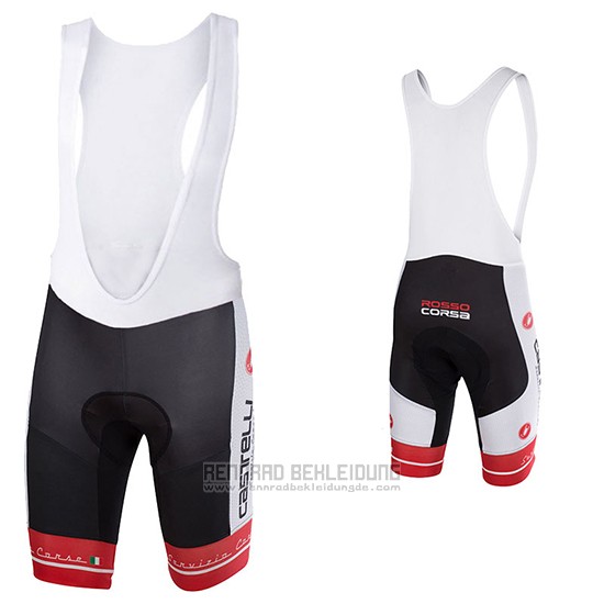 2017 Fahrradbekleidung Castelli Shwarz und Wei Trikot Kurzarm und Tragerhose