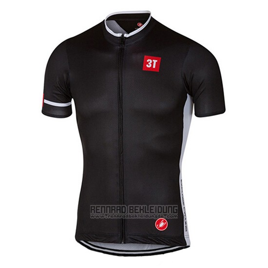 2017 Fahrradbekleidung Castelli Tief Shwarz Trikot Kurzarm und Tragerhose