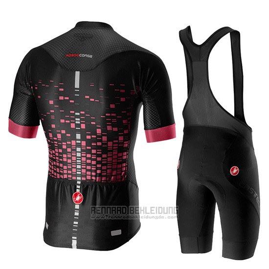 2019 Fahrradbekleidung Castelli Climber's 2.0 Shwarz Rosa Trikot Kurzarm und Overall