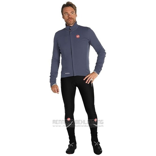 2019 Fahrradbekleidung Castelli De Grau Rot Trikot Langarm und Tragerhose