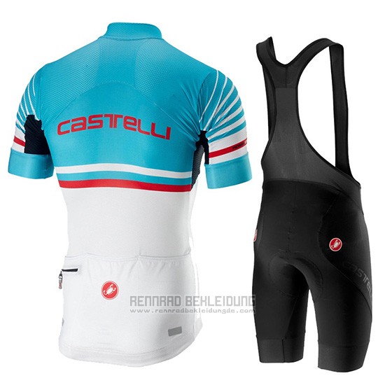 2019 Fahrradbekleidung Castelli Free Ar 4.1 Azurblau Wei Trikot Kurzarm und Overall - zum Schließen ins Bild klicken
