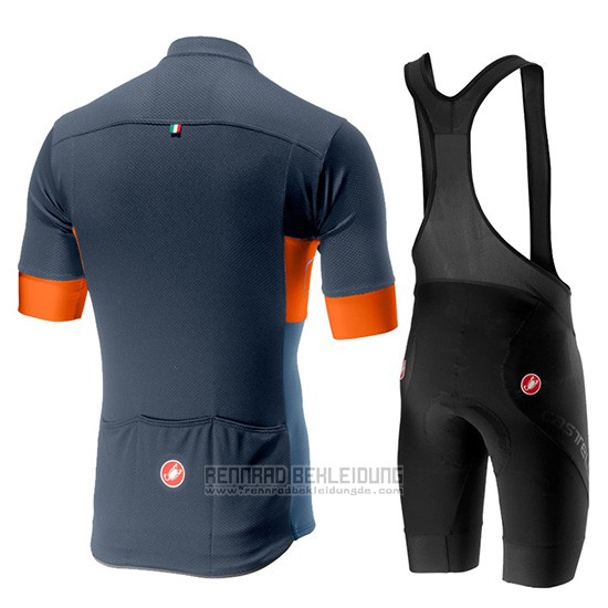 2019 Fahrradbekleidung Castelli Prologo 6 Grau Orange Trikot Kurzarm und Overall