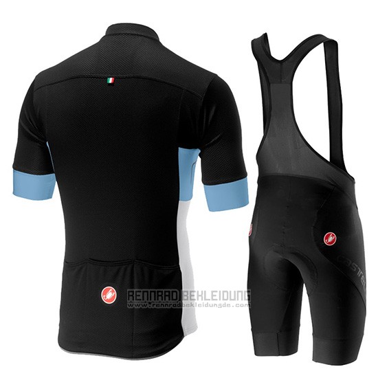 2019 Fahrradbekleidung Castelli Prologo 6 Shwarz Azurblau Wei Trikot Kurzarm und Overall