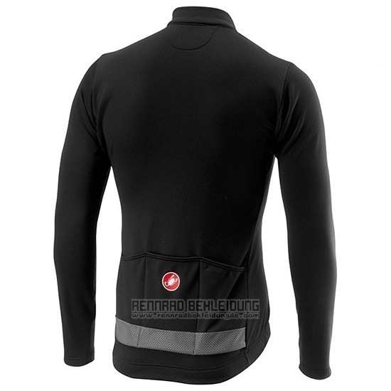 2019 Fahrradbekleidung Castelli Puro 3 Grau Shwarz Trikot Langarm und Tragerhose