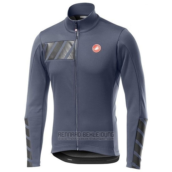 2019 Fahrradbekleidung Castelli Raddoppia 2 Grau Silber Trikot Langarm und Tragerhose