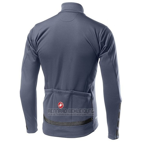 2019 Fahrradbekleidung Castelli Raddoppia 2 Grau Silber Trikot Langarm und Tragerhose