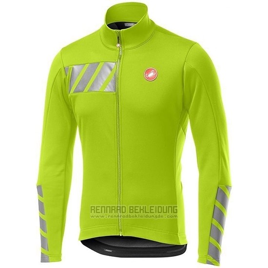 2019 Fahrradbekleidung Castelli Raddoppia 2 Grun Silber Trikot Langarm und Tragerhose