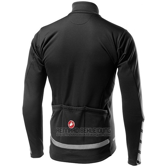 2019 Fahrradbekleidung Castelli Raddoppia 2 Shwarz Silber Trikot Langarm und Tragerhose