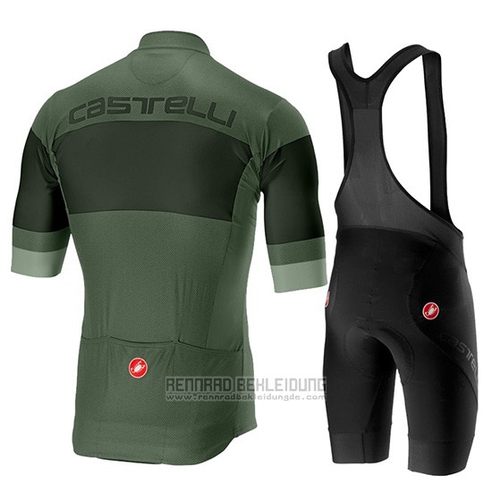 2019 Fahrradbekleidung Castelli Ruota Shwarz Grun Trikot Kurzarm und Overall - zum Schließen ins Bild klicken