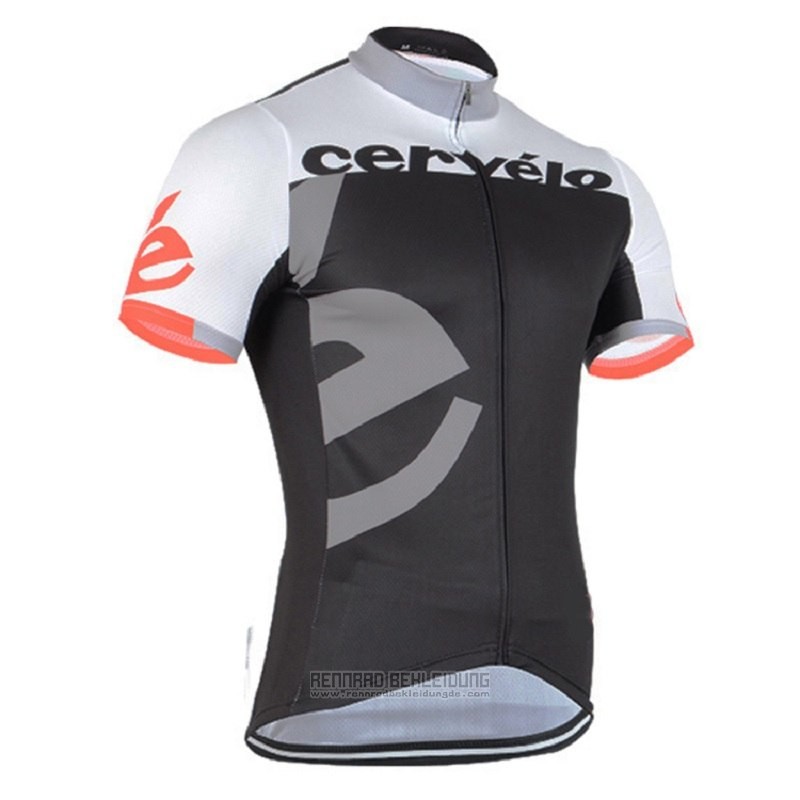 2018 Fahrradbekleidung Cervelo Grau Shwarz Trikot Kurzarm und Tragerhose