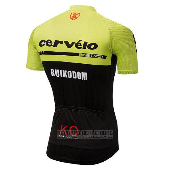 2018 Fahrradbekleidung Cervelo Grun und Shwarz Trikot Kurzarm und Tragerhose - zum Schließen ins Bild klicken