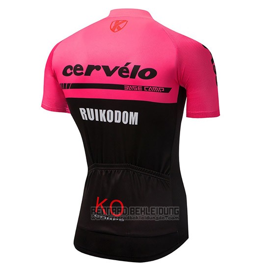 2018 Fahrradbekleidung Cervelo Rosa und Shwarz Trikot Kurzarm und Tragerhose - zum Schließen ins Bild klicken