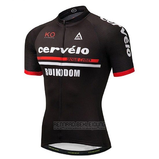 2018 Fahrradbekleidung Cervelo Shwarz Trikot Kurzarm und Tragerhose