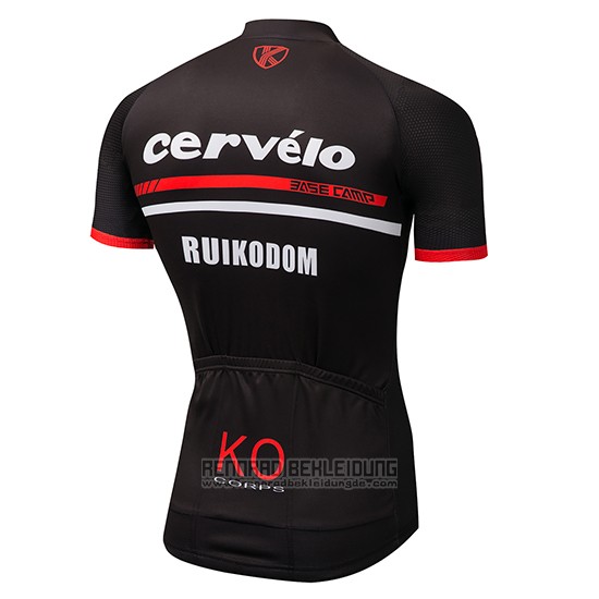 2018 Fahrradbekleidung Cervelo Shwarz Trikot Kurzarm und Tragerhose - zum Schließen ins Bild klicken