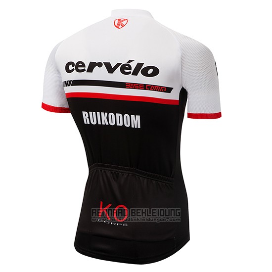 2018 Fahrradbekleidung Cervelo Wei und Shwarz Trikot Kurzarm und Tragerhose