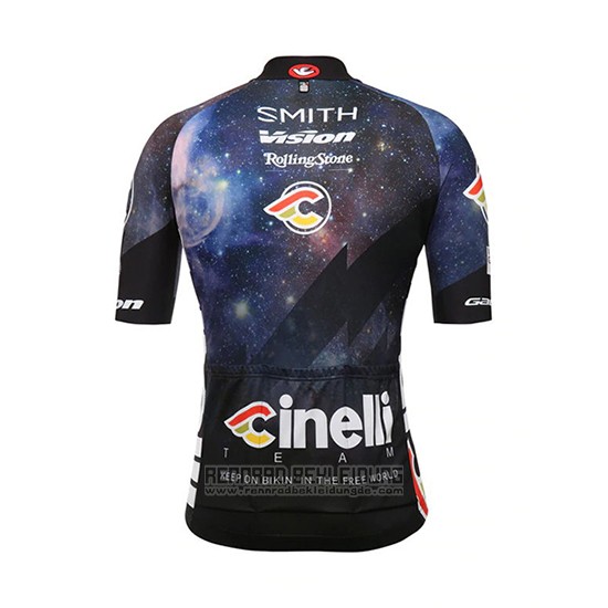 2018 Fahrradbekleidung Cinelli Shwarz Trikot Kurzarm und Tragerhose