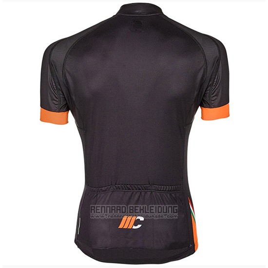 2018 Fahrradbekleidung Cipollini Easy Shwarz und Orange Trikot Kurzarm und Tragerhose