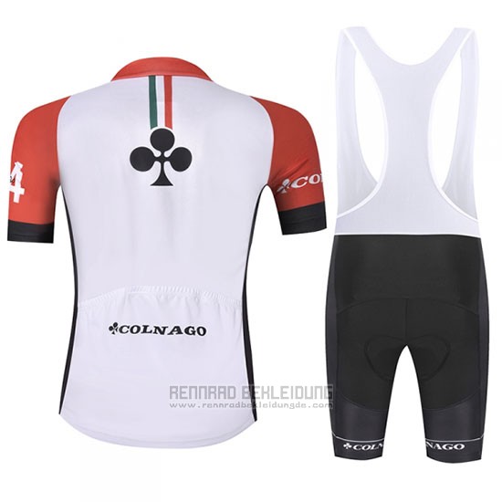 2019 Fahrradbekleidung Colnago Wei Rot Trikot Kurzarm und Tragerhose - zum Schließen ins Bild klicken