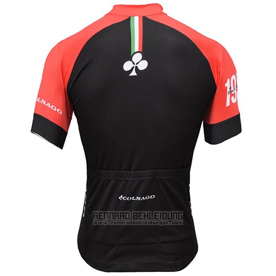 2019 Fahrradbekleidung Colnago Wei Shwarz Rot Trikot Kurzarm und Tragerhose