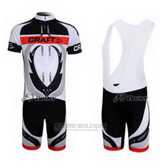 2011 Fahrradbekleidung Craft Wei und Grau Trikot Kurzarm und Tragerhose