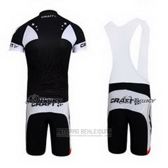 2011 Fahrradbekleidung Craft Wei und Shwarz Trikot Kurzarm und Tragerhose